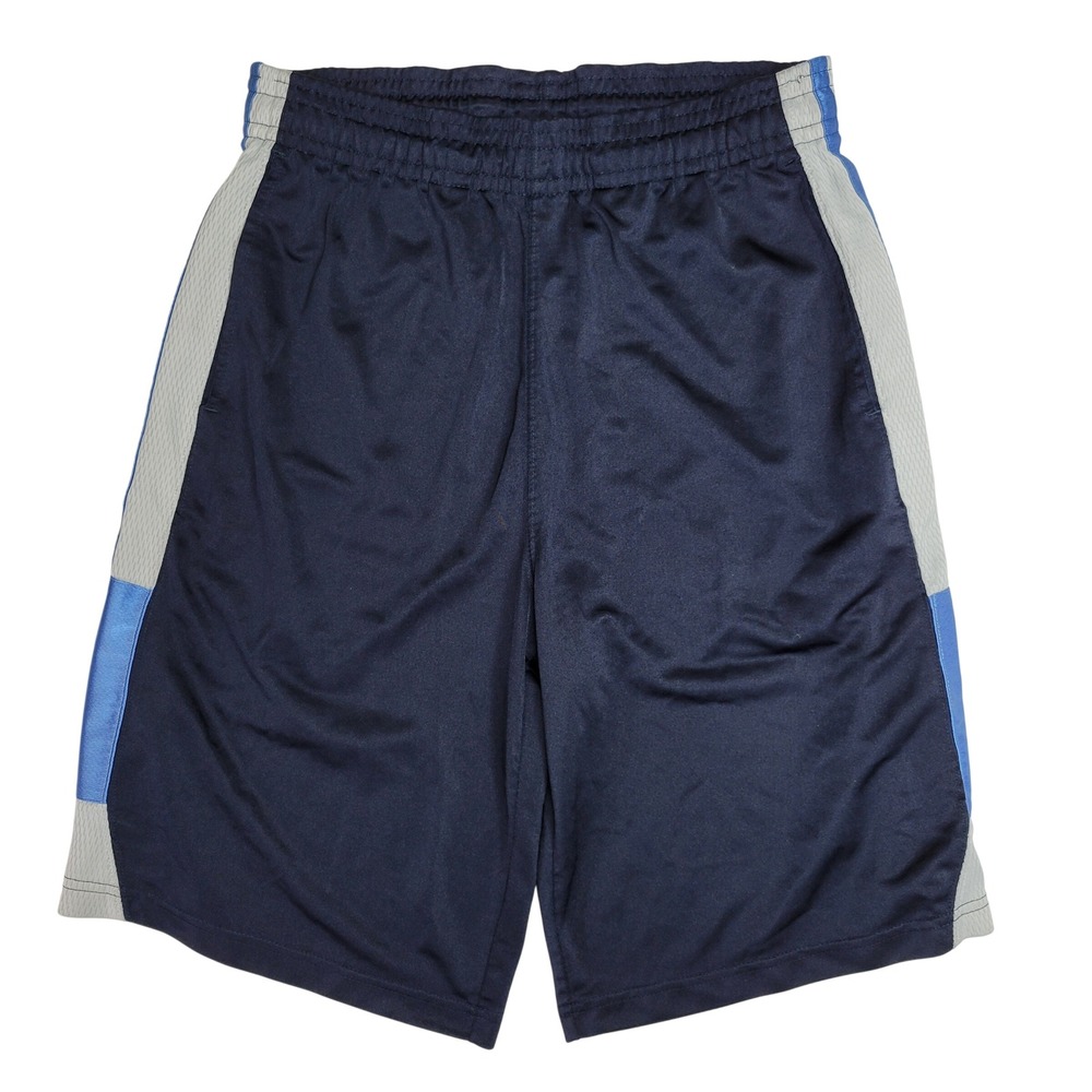 AND1 Mens Basketball Shorts Navy Blue Grey Colorblock Athletic Size Medium M